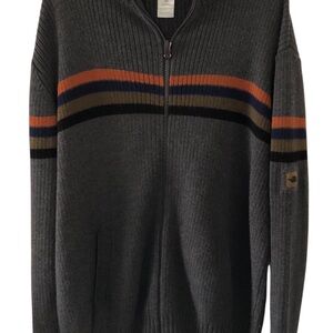 The North Face Men's Dark Gray Zip-Up Grandpa Style Oversized Warm Size Large